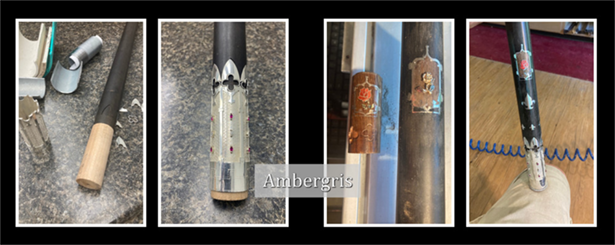 Ambergris, Custom Designed Cue by Richard Black.