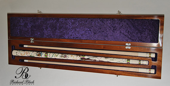 Mardi Gras, Custom Designed Presentation Case by Richard Black Custom Cues.