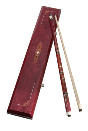 Custom designed cues by Richard Black.